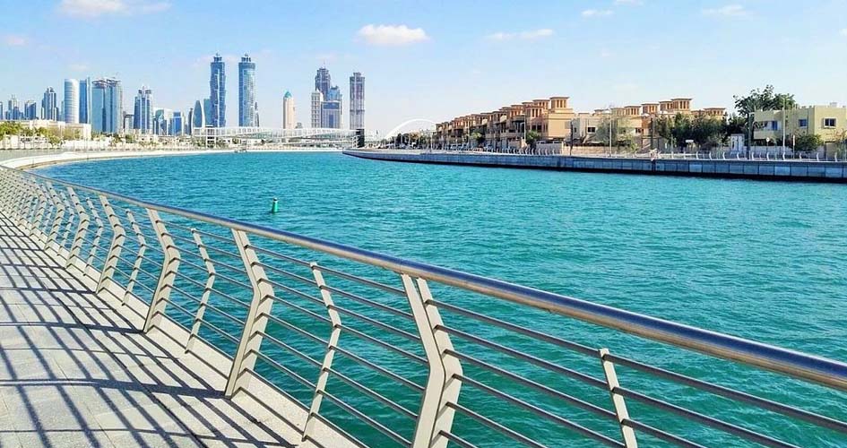 Dubai Water Canal from the Boardwalk